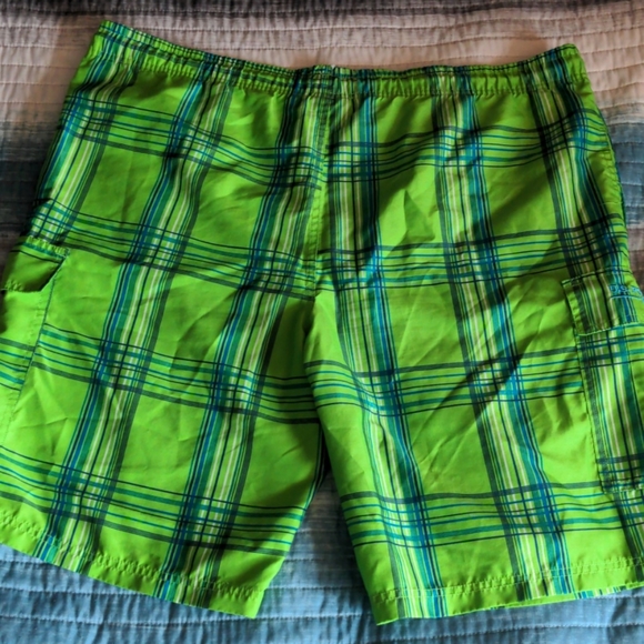 Men's Green U.S. Polo Swim Board Short Trunks, size XL - Picture 7 of 12